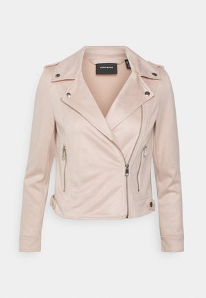 Bunda z umělé kůže - light pink