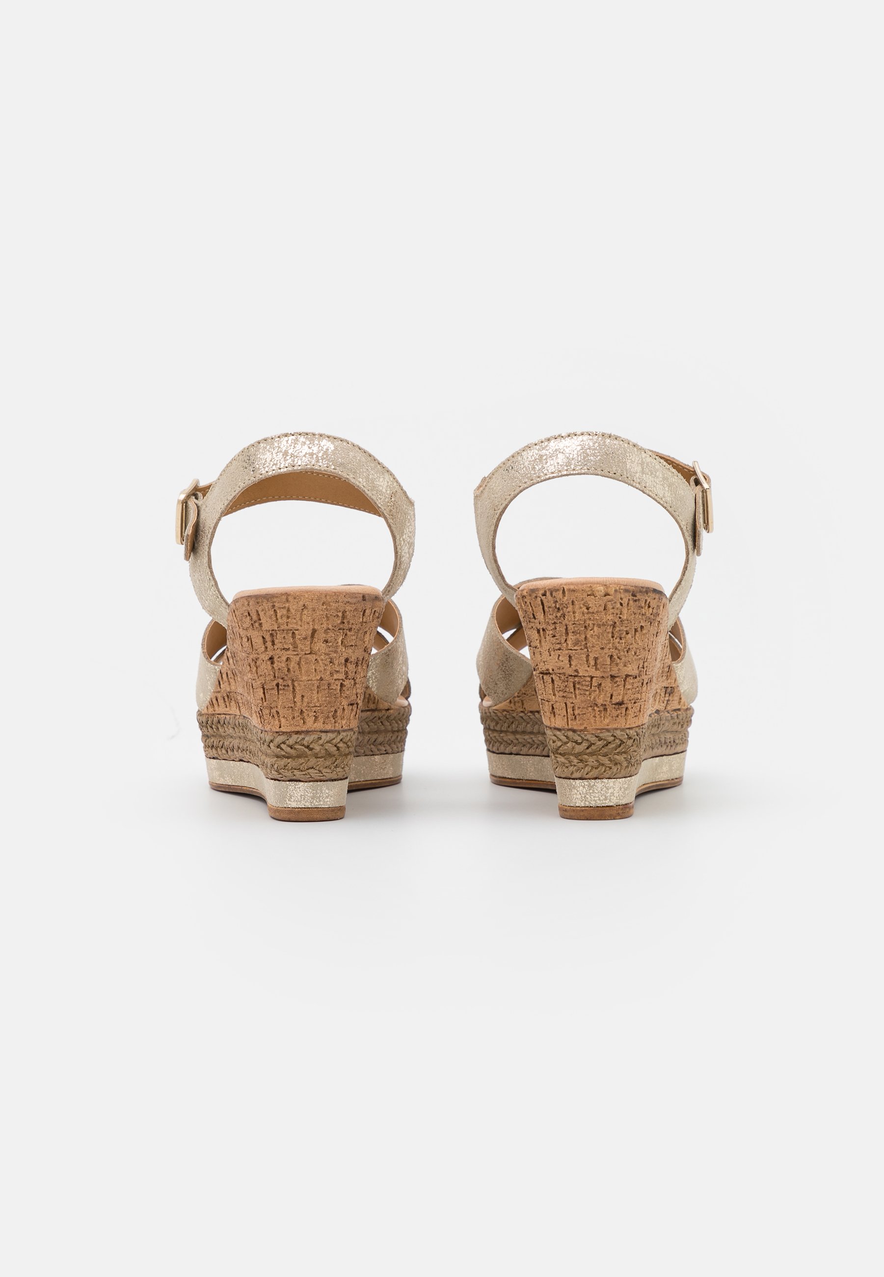 Lazamani Sandalen met plateauzool - gold/goudkleurig - Zalando.nl