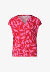 SHIRT MIT KNOPFLEISTE UND PRINT - Bluse - salsa red
