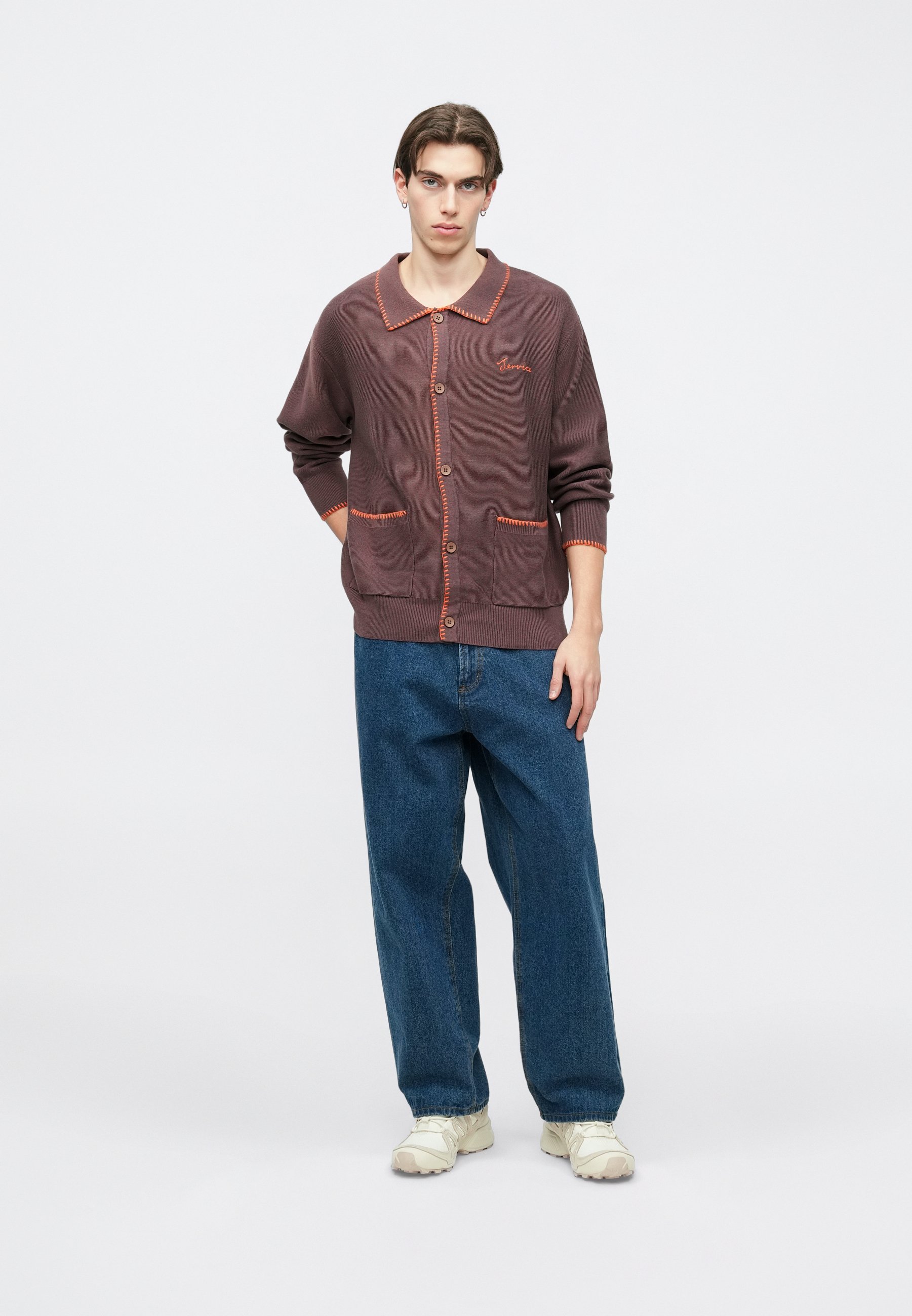 Service Works BLANKET STITCH CARDIGAN - Cardigan - brown - Zalando.ie