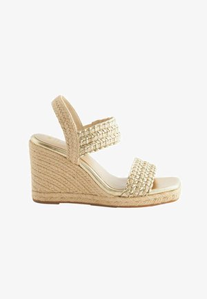 Next FOREVER COMFORT SQUARE TOE WEAVE - REGULAR FIT - Espadrillid - gold