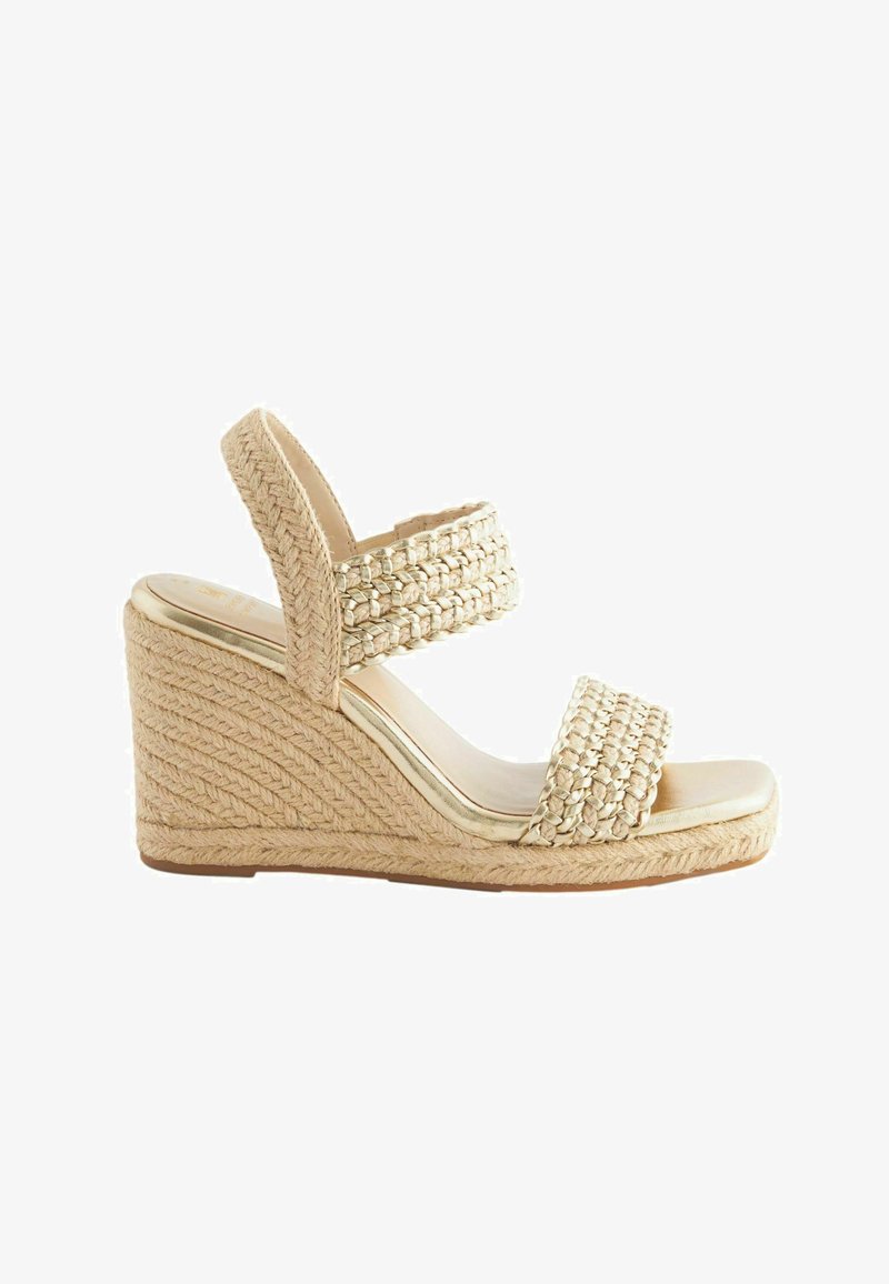 Next FOREVER COMFORT SQUARE TOE WEAVE - REGULAR FIT - Espadrilles - gold