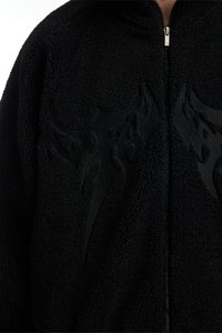 FAVELA EMBROIDERY JACKET - Φλις μπουφάν - black