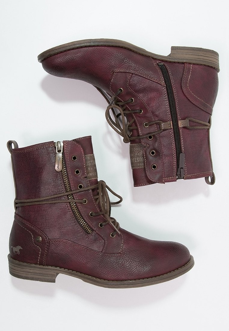 MUSTANG Stivaletti Stringati Donna 1336-510 - Con Borchie E Cerniera, In Pelle Sintetica - 3