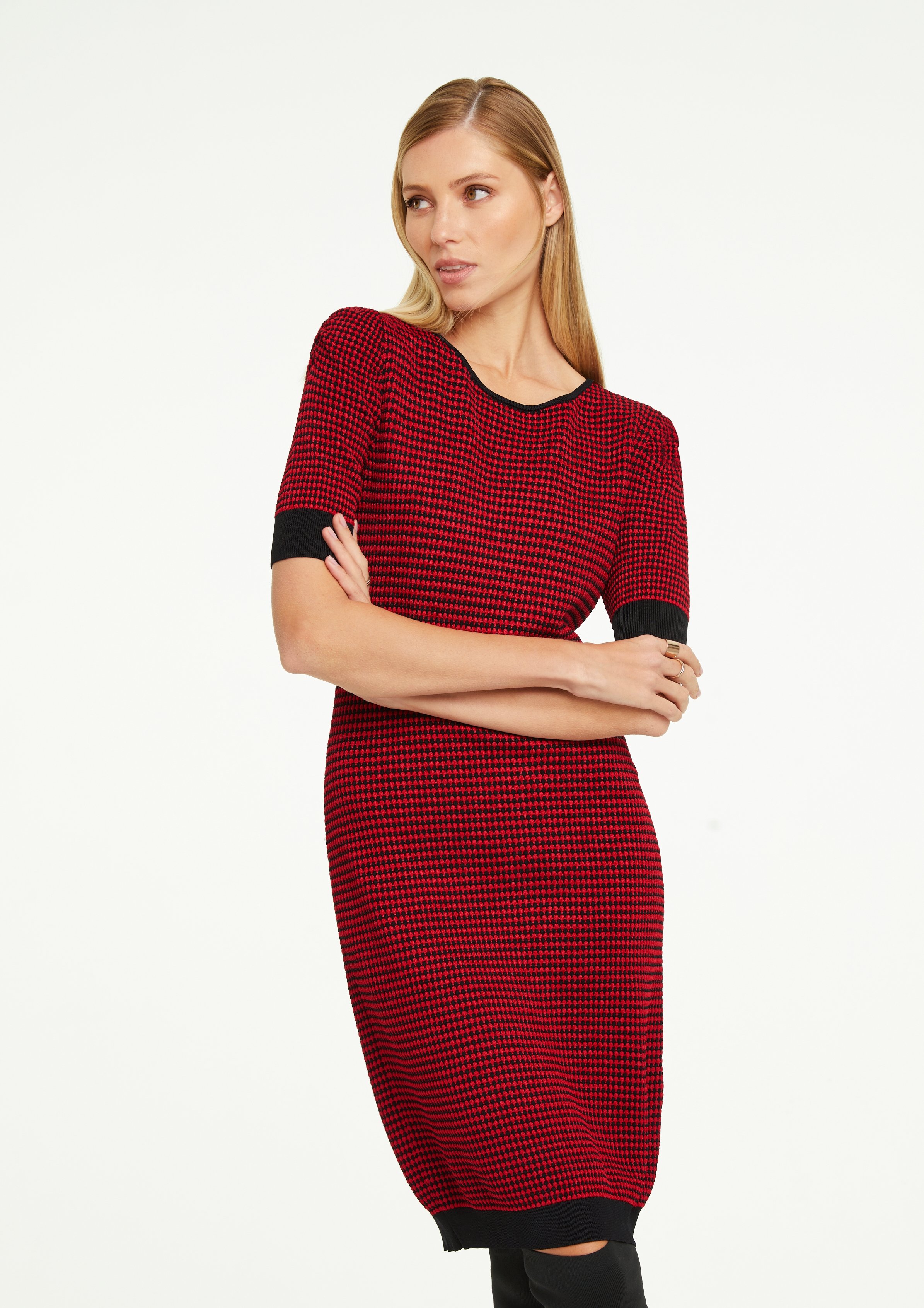 comma Strickkleid - red bubble knit/rot - Zalando.ch