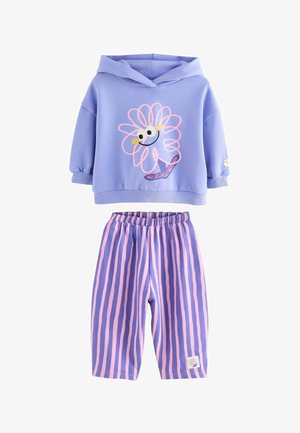 REGULAR FIT JOGGERS - Pulover s kapuco - purple stripe flower