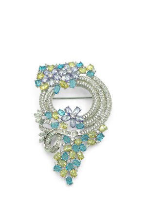 HEBE JEWELS, CLASSIC - Broche - mehrfarbig/silver-coloured