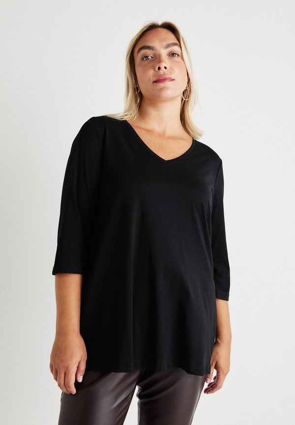 CARBONNIE LIFE 3/4 V NECK SHAPE - Long sleeved top