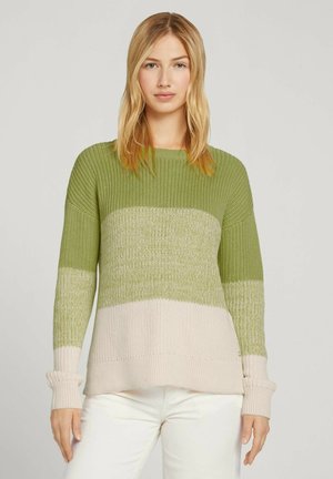 MOULINE STRIPE - Maglione - green colourblock stripe