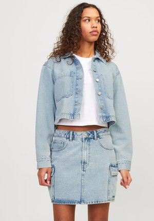 JXAYLA CROPPED OVERSHIRT  - Denim jacket - light blue denim