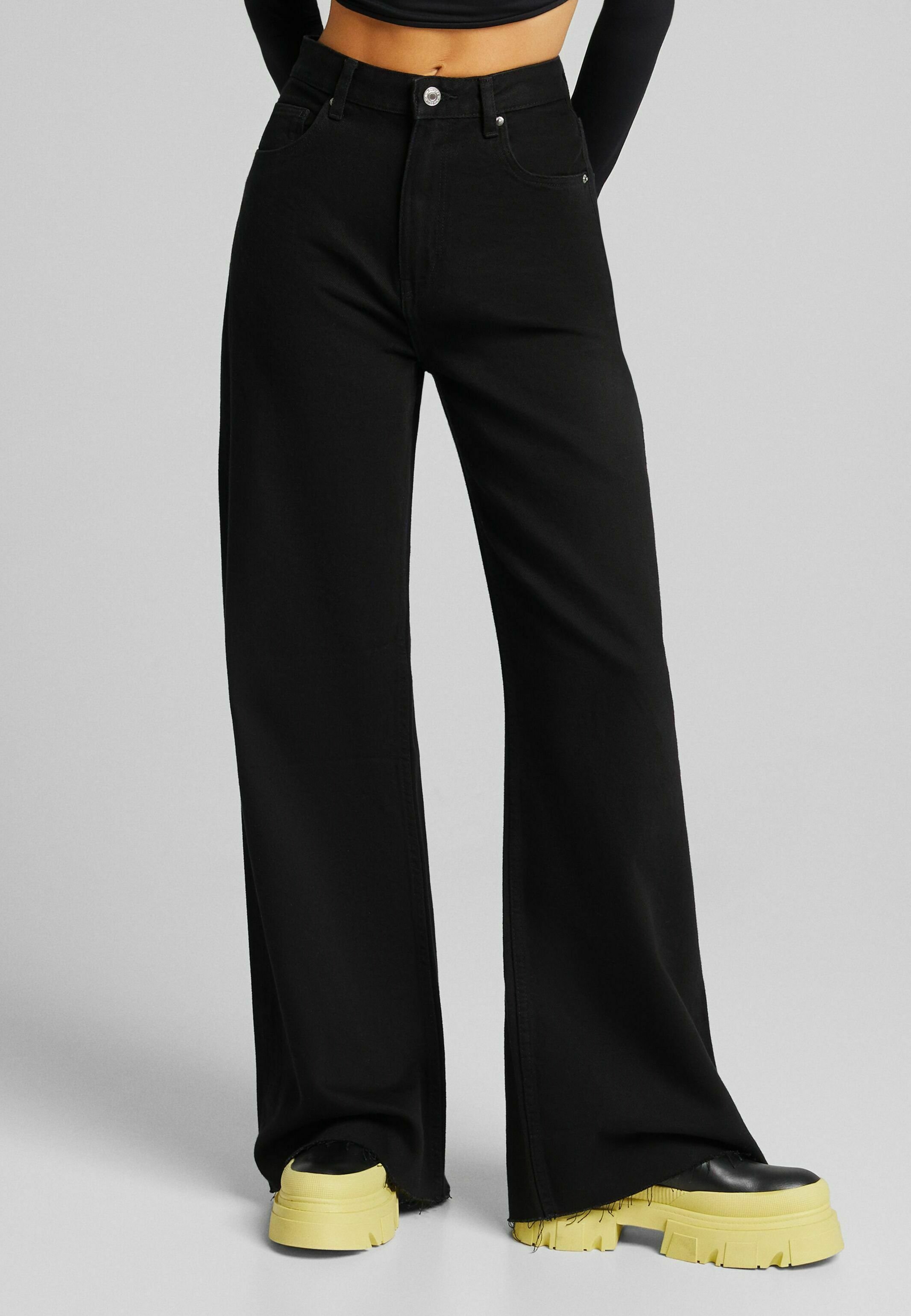 Bershka WIDE LEG - Jeans a zampa - black/nero - Zalando.it