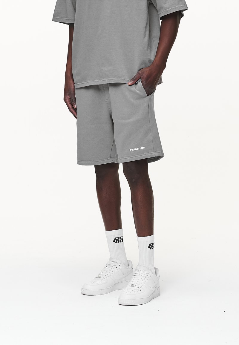 Pegador - LOGO - Shorts - washed cool grey/white gum, Vergrößern