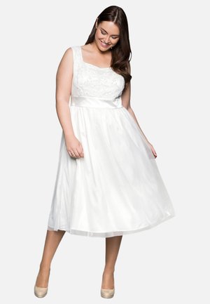 Sheego Cocktailkleid/festliches Kleid - offwhite