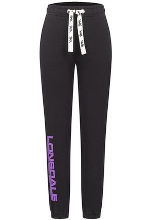 FILLYSIDE - Tracksuit bottoms - black purple white