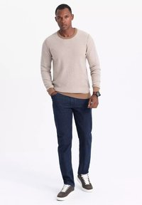 Ombre Strickpullover - coffee