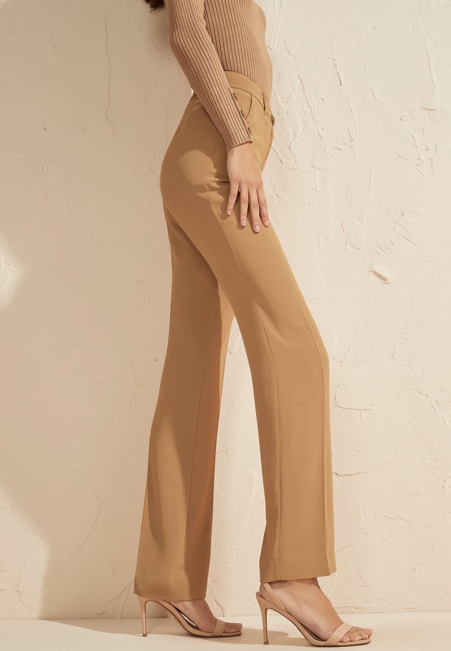 Guess by Marciano GERADLINIG HOSE MARCIANO - Pantaloni - beige - Zalando