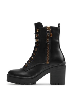 Platform ankle boots - black