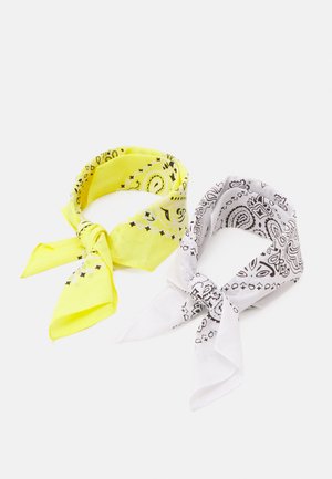 BANDANA UNISEX 2 PACK - Šátek - white/yellow