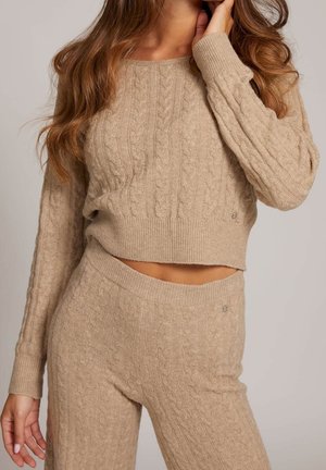 Pullover - mottled beige