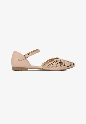 Lasocki, LASOCKI WOMEN'S BALLET FLATS BEIGE - Riemchenballerina - beige
