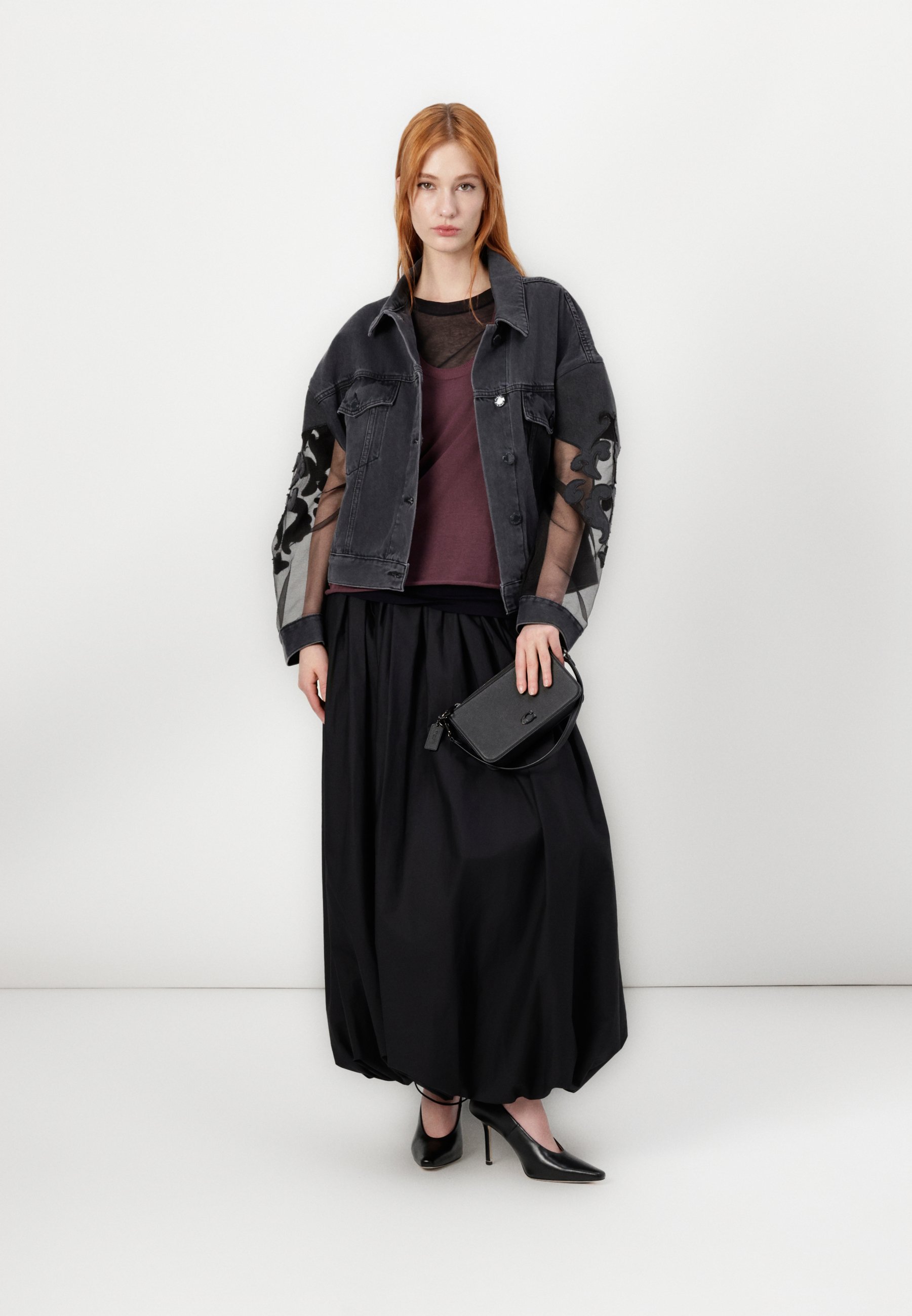 Pinko GABORONE - Denim jacket - black - Zalando.co.uk