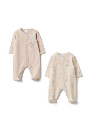 OVS, 2 PACK SLEEPSUITS MICKEY & FRIENDS PRINTS - Kruippakje - beige