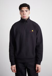 Carhartt WIP - HALF ZIP AMERICAN SCRIPT - Sweatshirt - black Thumbnail Image 1
