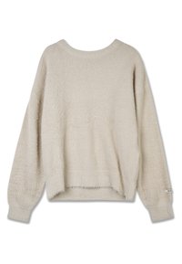 WATON FURRY KNIT SWEATER - Strickpullover - light beige