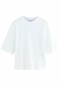 RELAXED BOXY ELBOW LENGTH CREW NECK - Lihtne T-särk - white