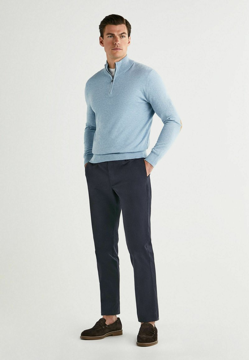 Herren Strickjacken | Hackett London HZIP Strickpullover blue marl/blau - TR77260 Herren Strickjacken | Hackett London HZIP Strickpullover blue marl/blau - TR77260