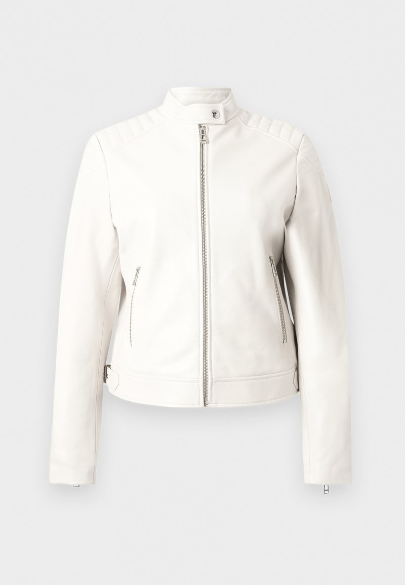 Belstaff MOLLISON JACKET - Leather jacket - off-white - Zalando.co.uk