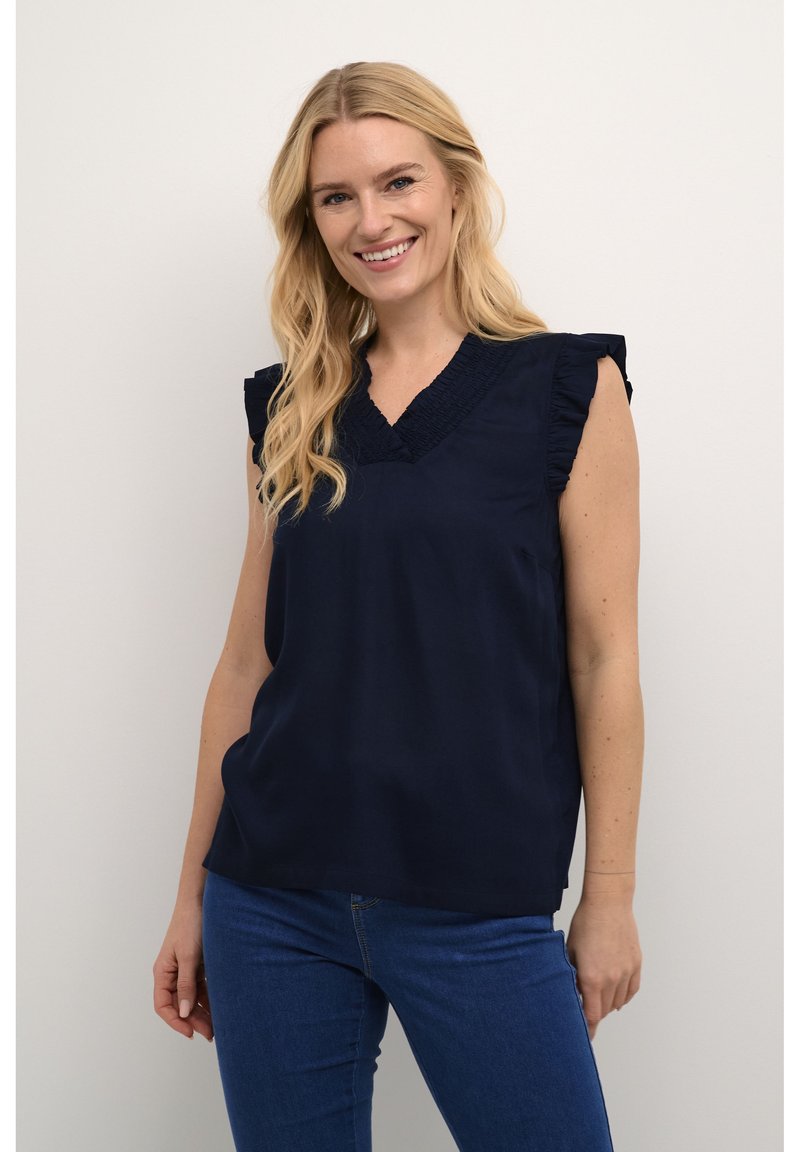 Kaffe DAHLIA SMOCK  - Camicetta - midnight marine