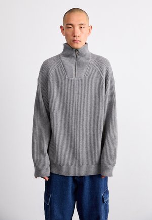 MARLON HALF ZIP - Jersey de punto - grey heather
