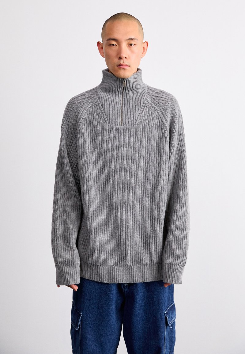 Carhartt WIP MARLON HALF ZIP - Pulover - grey heather