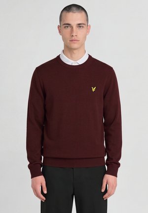 Lyle & Scott, LYLE & SCOTT MID KNITS KNITTED CREW NECK JUMPER - Jumper - claret jug