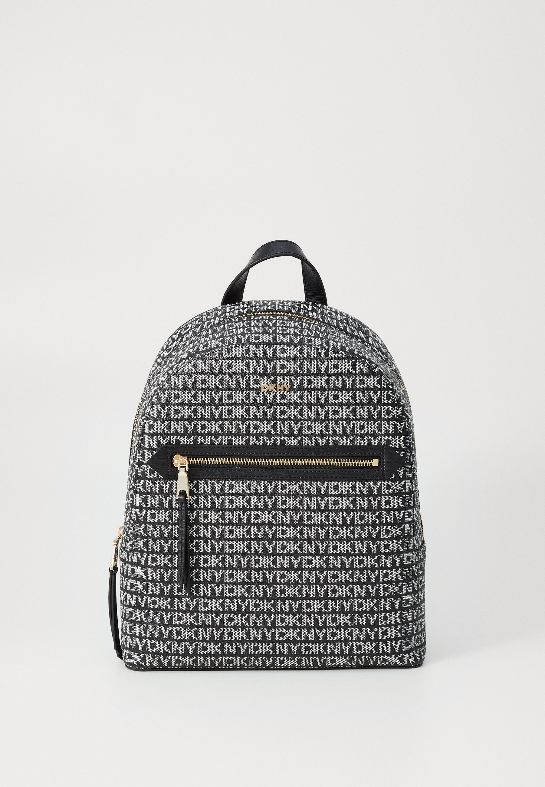 NWT Vintage DKNY Vintage Black Monogram Printed Monochrome Medium Backpack DKNY Nylon Exterior Backpack Bags & Handbags for Women for  main image 2
