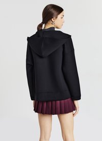 Calliope CON CAPPUCCIO - Felpa con zip - ultrablack
