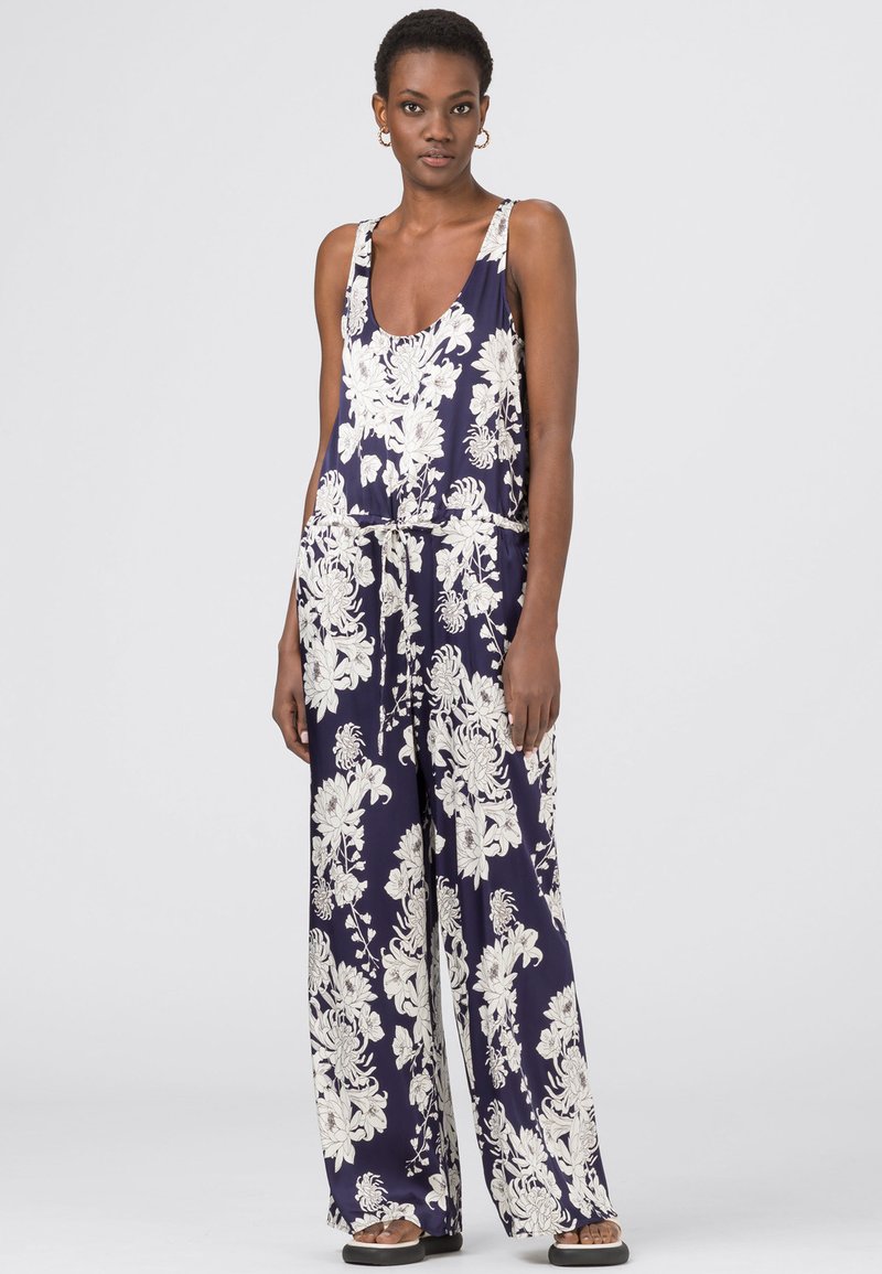 HALLHUBER MIT FLORAL Jumpsuit tintenblau/blau Zalando.de