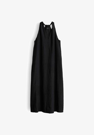 someday., TEXTURED A-LINE - Robe longue - black
