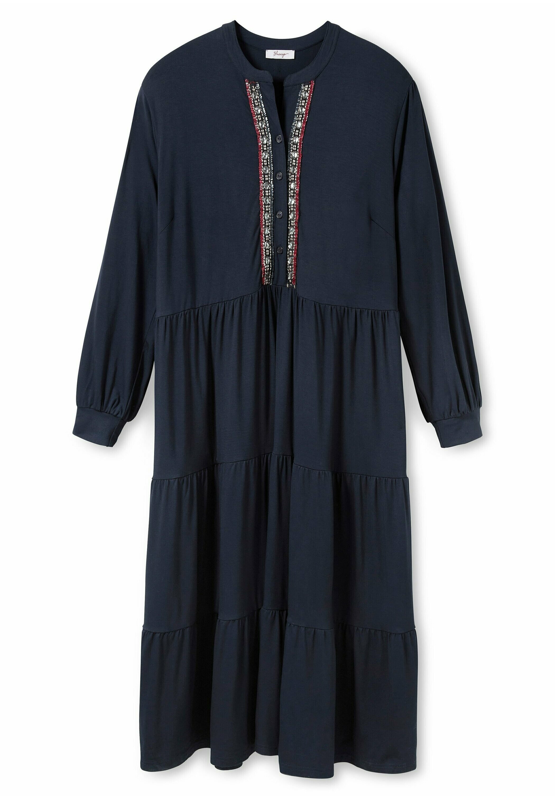 Sheego Robe longue - schwarz gemustert/noir