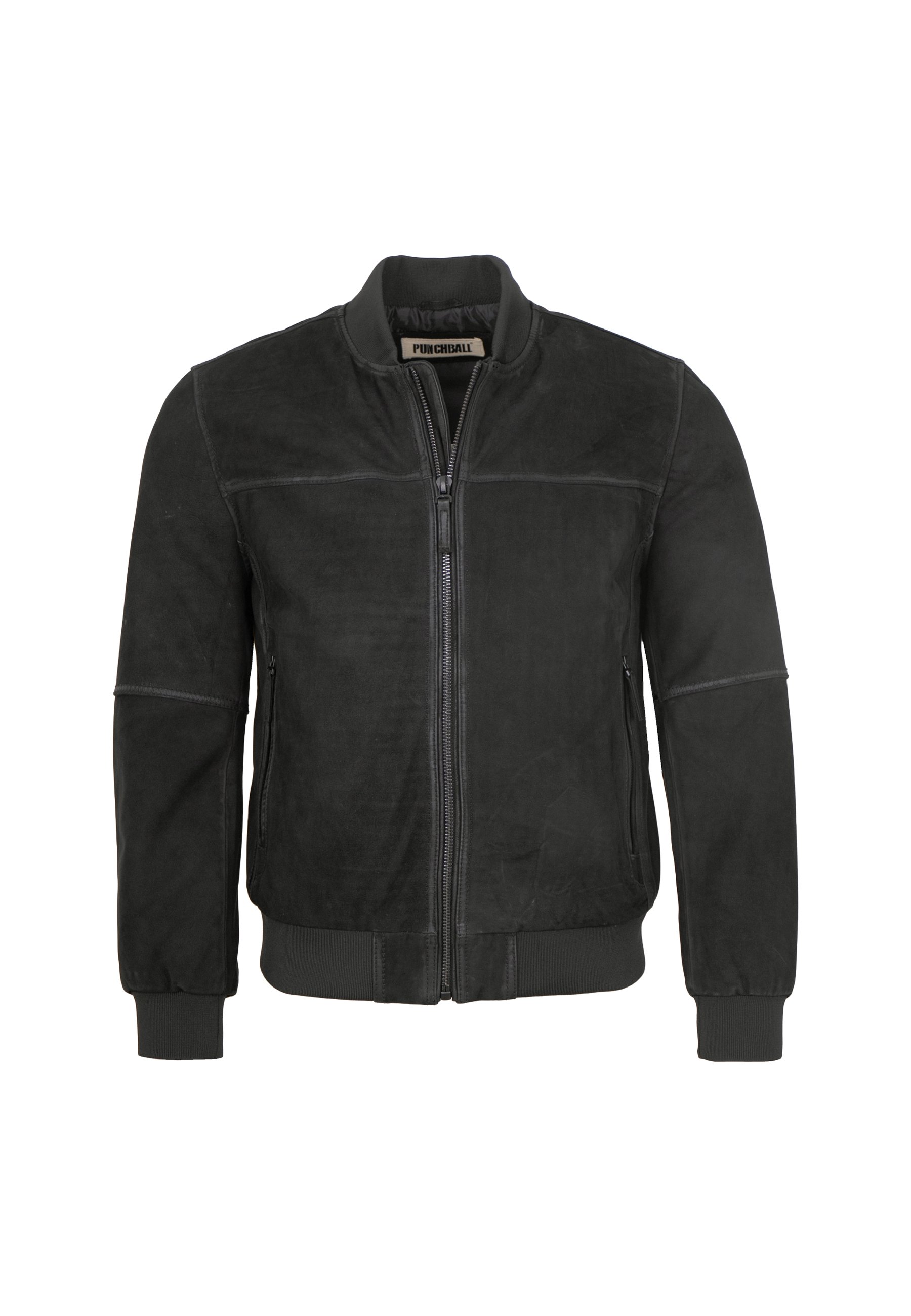 Lederjacken24 COLLEGE Bomberjacke schwarz Zalando