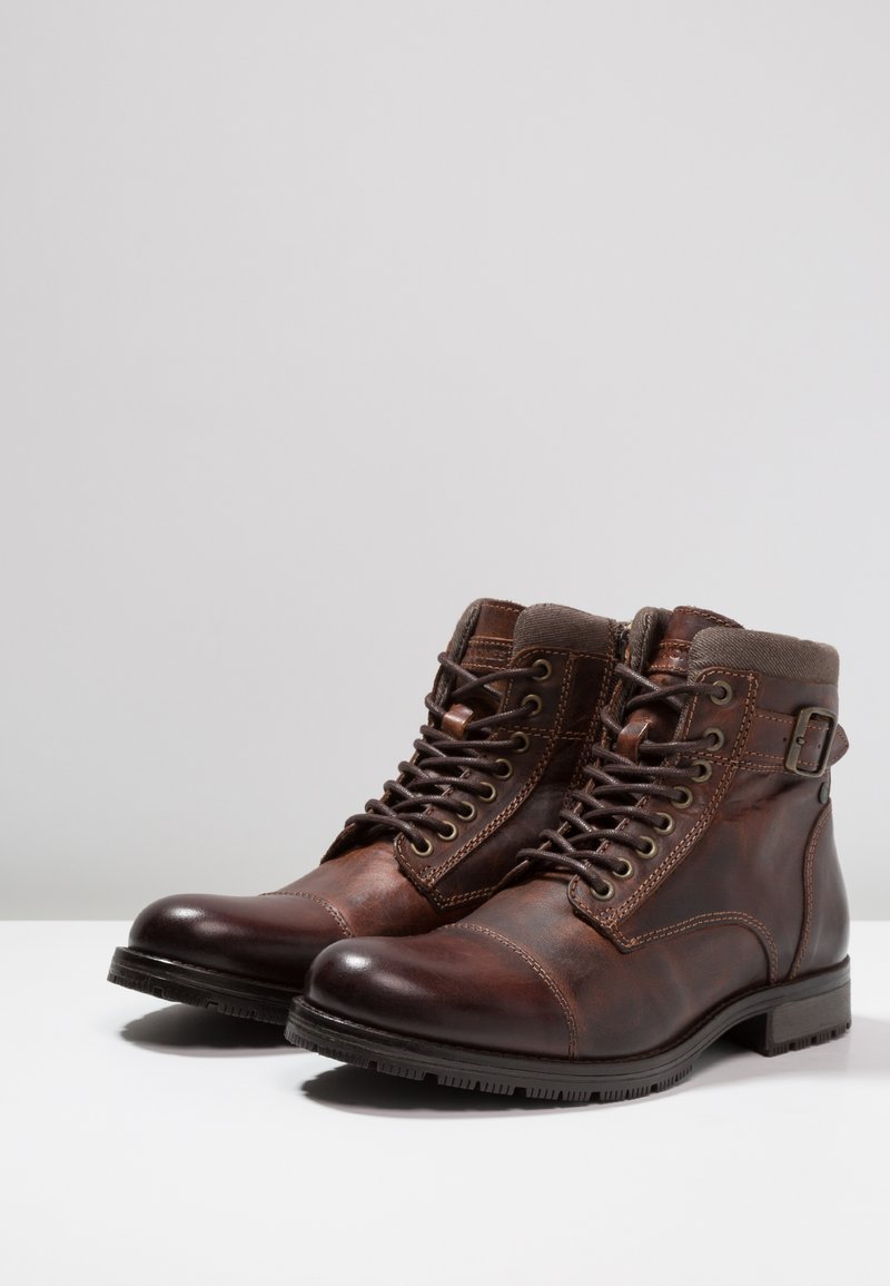 Jack Jones Jfwalbany Schnurstiefelette Brown Stone Dunkelbraun Zalando De