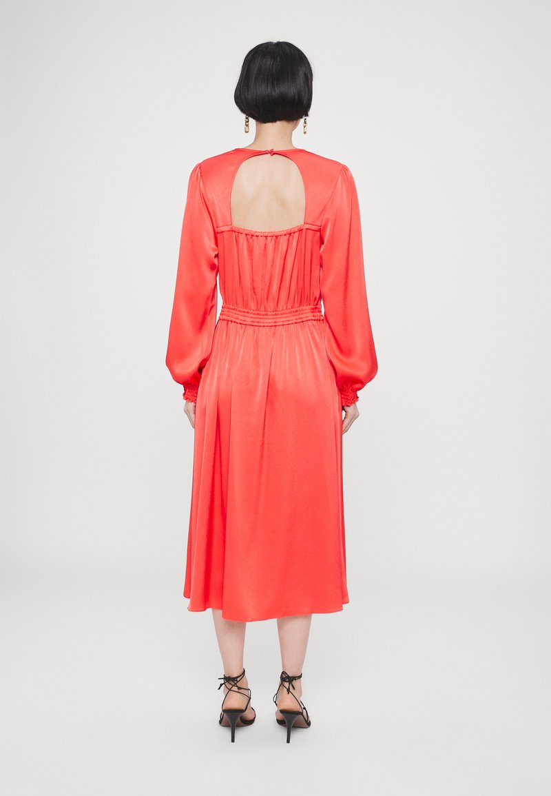open lace back dress Kaida Slinky Maxi Dress with Hardware / Burnt Orange | Meshki
