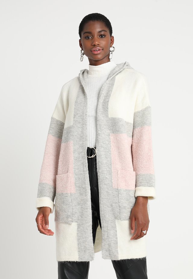 HODDED CARDIGAN - Gilet - antique white