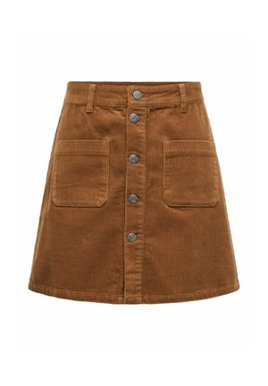 JDY, JDYSHIRAZ LIFE CORDUROY SHORT SKIRT PNT - Jupe trapèze - toffee