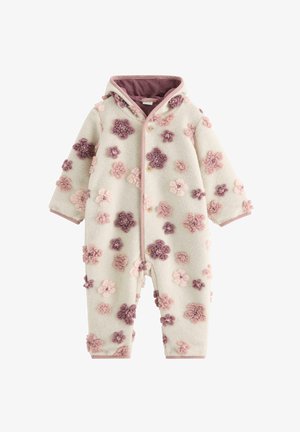 Lindex, LINDEX OVERALL WITH PILE FLOWERS LINDEX - Combinaison - light beige