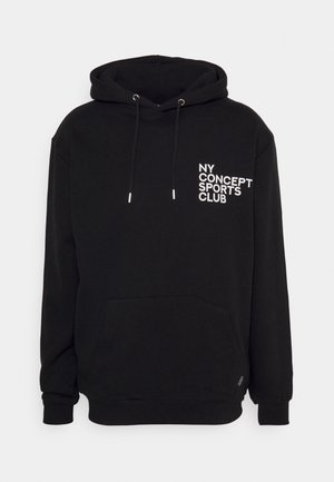 NY CONCEPT Felpa con cappuccio - black