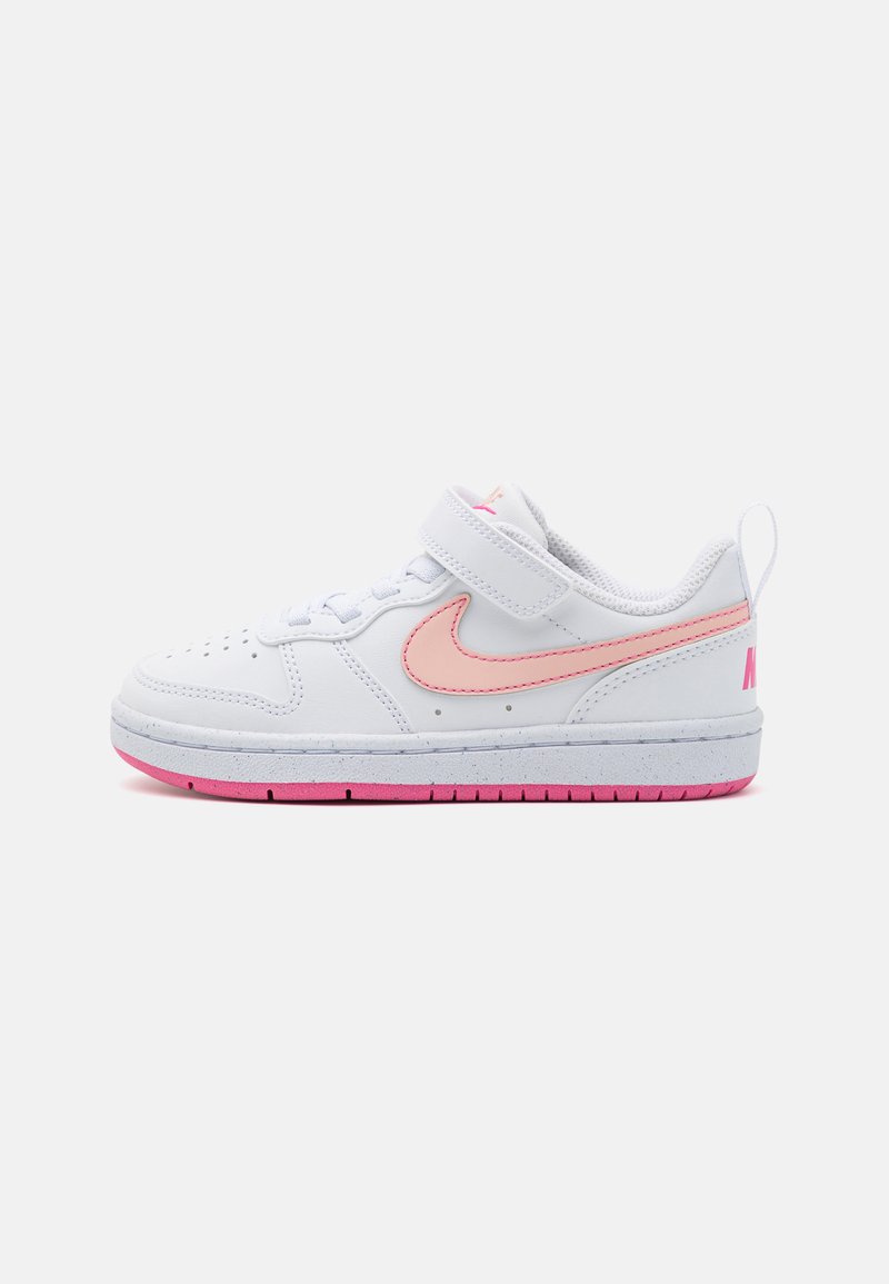 Nike Sportswear COURT BOROUGH - Matalavartiset tennarit - white/arctic orange/pinksicle