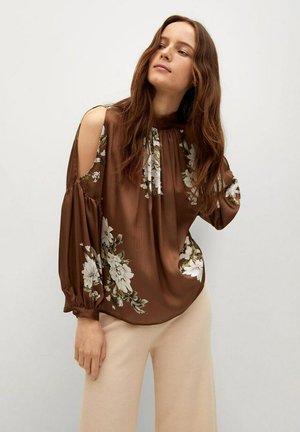 BROWN-A - Blouse - kaffeebraun