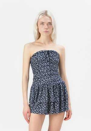CODDY STRAPLESS SKORT DRESS - Jerseykjole - dark blue